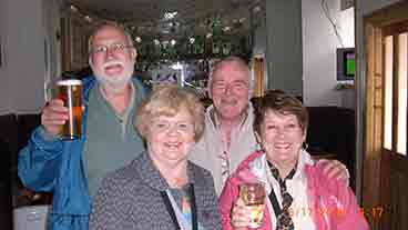 interior view of Jack's Bar with Marie, husband, cousin Jim and Patsy Conlin